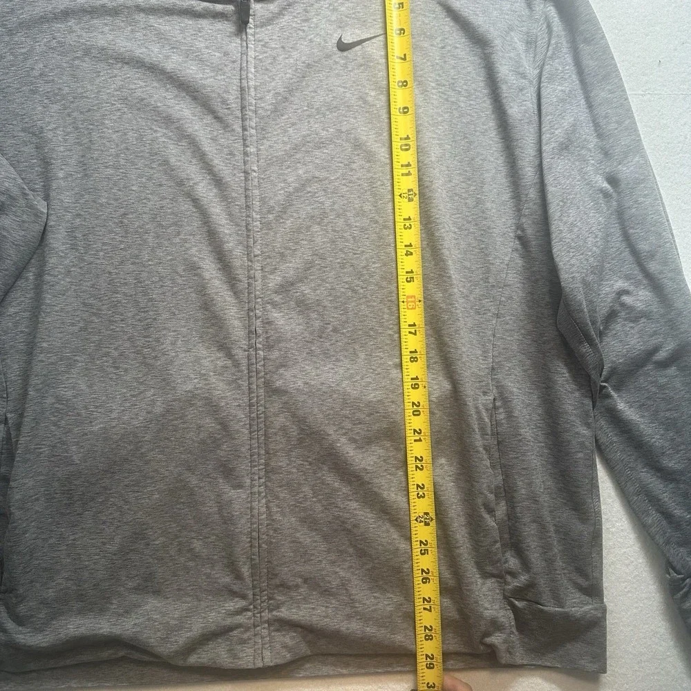Nike Men's XXL Heather Grey Full-Zip Hooded‎ Sweatshirt with Pockets